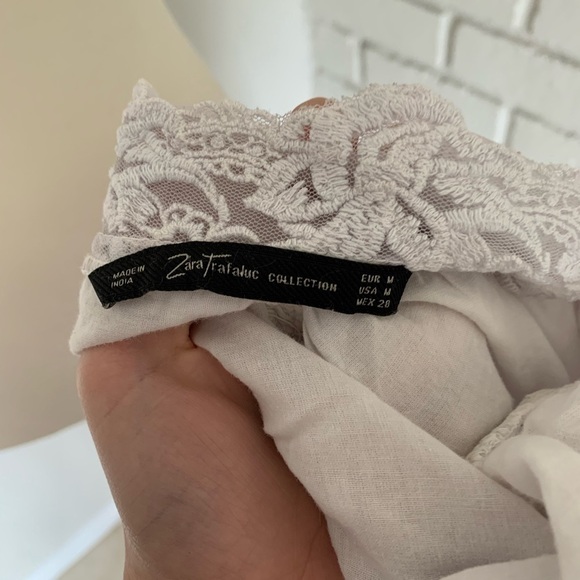 Zara Lacy Embroidered Purple Ombré Dress Size M - Picture 2 of 10